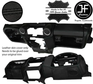 BLACK SEWING DASHBOARD LEATHER COVER FOR LAND ROVER DEFENDER 2007-2014 - Picture 1 of 2