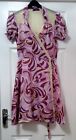 Angela Mele Milano - Italian Designer  Dress Pink, Lilac & Yellow Size 12  Silk