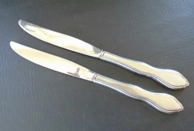 1881 Rogers сумерки/атлас стиль ужин нож лот 2 Oneida из нержавеющей стали - Изображение 1 из 2