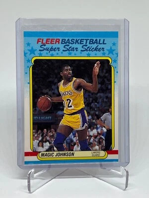1988-89 Fleer Super Star Sticker Magic Johnson #6 Los Angeles Lakers - Image 1 of 2