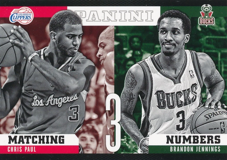 Brandon Jennings, Chris Paul 2012-13 Panini Matching Numbers #21 Basketball Card - Image 1 of 1