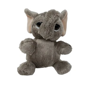 Unipak Elephant Gray Beanbag 5" Plush Lovey Stuffed Animal Sleepy Eyes Plumpee - Picture 1 of 15