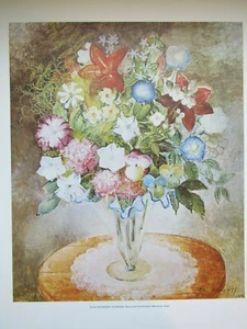 1975 Olga Sacharoff FLOWERS Art Print Spain - Picture 1 of 4