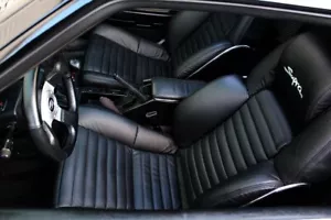 Toyota Supra MK2/MKII Celica 1981-1986.5 Synthetic Leather Seat Covers In Black - Picture 1 of 1