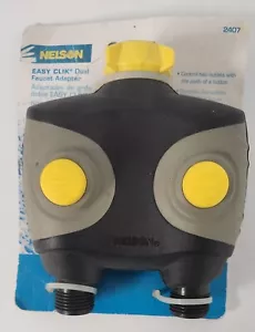 NELSON EASY CLICK Dual Faucet Adapter 2407 Control 2 outlets - Picture 1 of 5