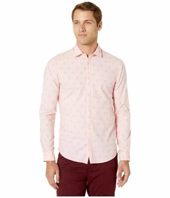 POLO SHIRT Scotch & Soda Slim Fit Size Large Button Down Men Clothing Pink  - Image 1 of 4