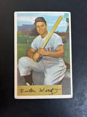 Bowman Baseball #21 1954 Vic Wertz EX- Soft Baltimore Orioles Foto 1 de 3