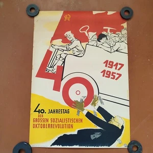 Affiche ancienne originale RDA 1957 - Photo 1/5