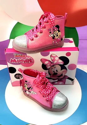 Disney's con luces! Zapatillas altas Minnie Mouse para niñas pequeñas talla 7 Foto 1 de 4