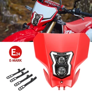 Faro de luz LED 12V para Honda CRF450L CRF300L con DRL+ repuesto de carenado rojo - Imagen 1 de 10