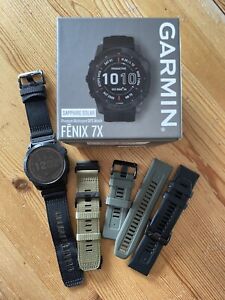 Garmin Fenix 7X 51mm Sapphire Solar GPS-Uhr - Schwarz Titan