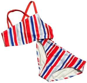 Girl’s Cat & Jack Two Piece Swimsuit Bathing Suit Size Small (6/7) NWT - Picture 1 of 2
