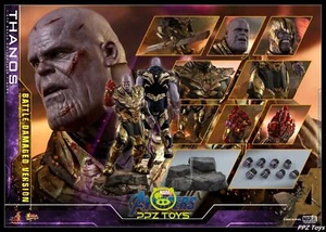 Figuras de acción dañadas 1/6 MMS564 Hot Toys Marvel Avengers EndGame Thanos Battle - Imagen 1 de 17