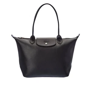 NWT LONGCHAMP Le Pliage City MEDIUM Shoulder Tote BLACK 100% AUTHENTIC - Picture 1 of 11