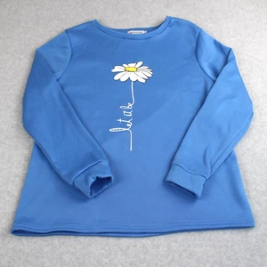 MissLook Sweatshirt Damen XL Blau Daisy Let It Be Langarm Pullover - Bild 1 von 8