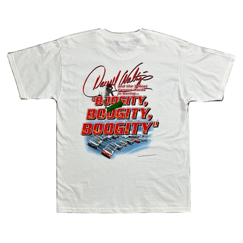 Vintage Darrell Waltrip Nascar Racing Boogity Double Sided T Shirt Size Large Cover