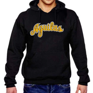 Aguilas Black Hoodie Yellow and White Logo - Picture 1 of 7