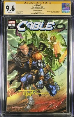 CABLE #5 CGC SS 9.6 TYLER KIRKHAM VARIANTS SIGNED BY KIRKHAM - Image 1 of 2