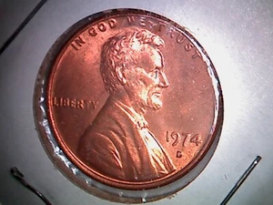Blazing RD BU 1974 D Lincoln cent Error DDO- Uncirculated. 105 - Picture 1 of 8