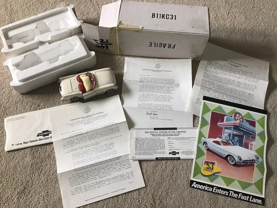 Franklin Mint 1953 Chevrolet Corvette 1:24 Diecast Car