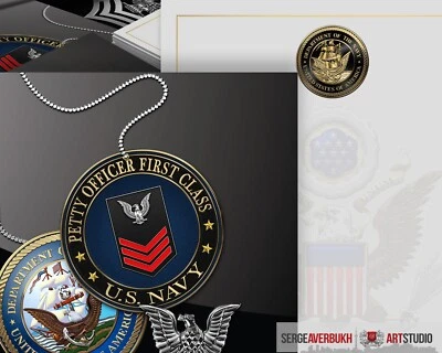 Customizable Navy Petty Officer 1st Class Invitation Template DIGITAL DOWNLOAD - Image 1 of 3