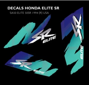 Sticker Decals honda Elite SR AF16 TACT16 Custom color Mint-Blue - Picture 1 of 3