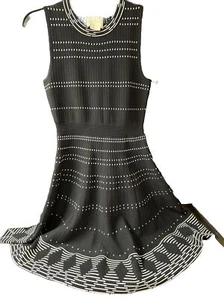 Kate Spade Fit/Flare Skaterkleid XS schwarz mit weißen Details makellos - Bild 1 von 6