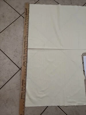 Flannel Remnant Fabric Solid Yellow 21" x 42" plus tail 22" x 21" W all 1 piece - Image 1 of 4