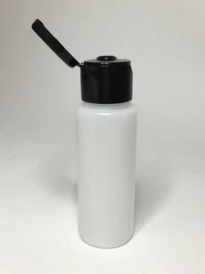 60ml HDPE Plastic Opaque Cylindrical Bottles + Black Flip Top Cap ANY AMOUNT - Bild 1 von 3