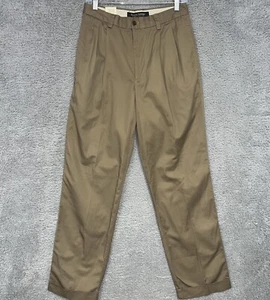 NWT VTG Banana Republic Pants Men 30R x 31.5 Brown Smithfield Chino Pleated Cuff - Picture 1 of 8