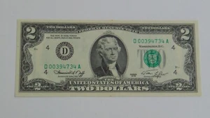 1976 Bicentenial $2 Federal Reserve Note - low serial number - Picture 1 of 2
