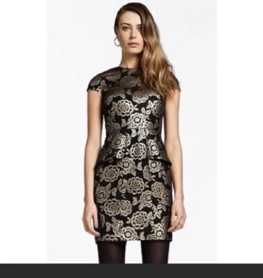 Cynthia Steffe Black and gold Cocktail Dress $268 - Image 1 of 4