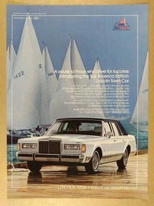 1987 Lincoln Town Car Sail America Edition vintage print Ad - Picture 1 of 1