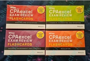 Lot Of 4 Wiley CPAexcel Exam Review Flashcards Auditing And Attestation NEW - Picture 1 of 1