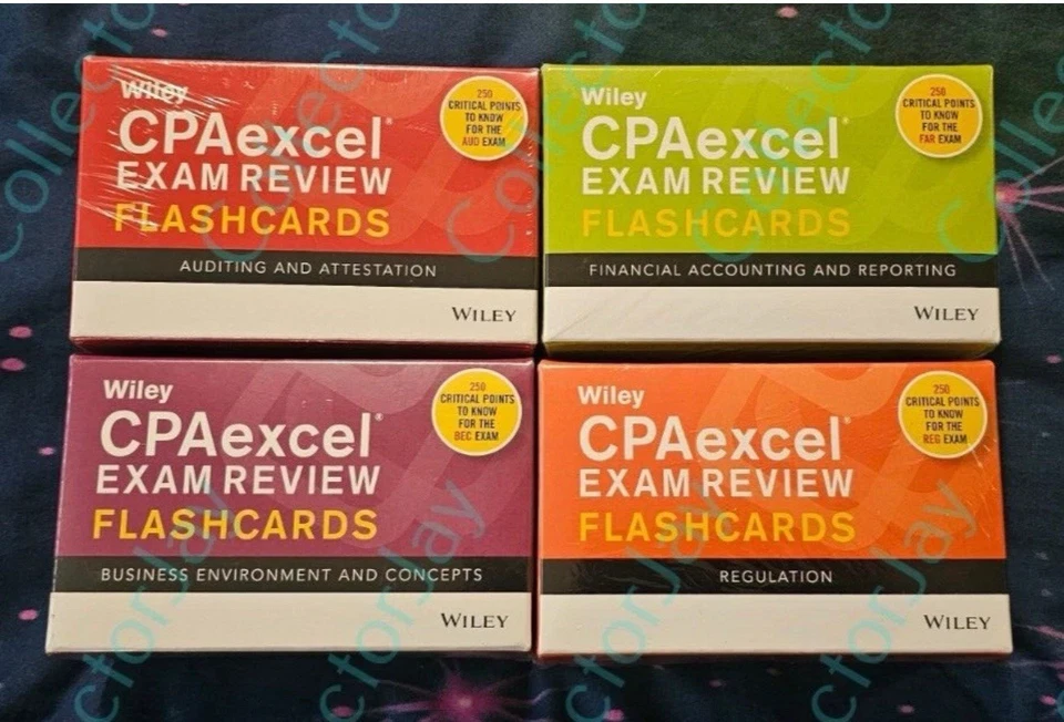 Lot Of 4 Wiley CPAexcel Exam Review Flashcards Auditing And Attestation NEW - Image 1 of 1