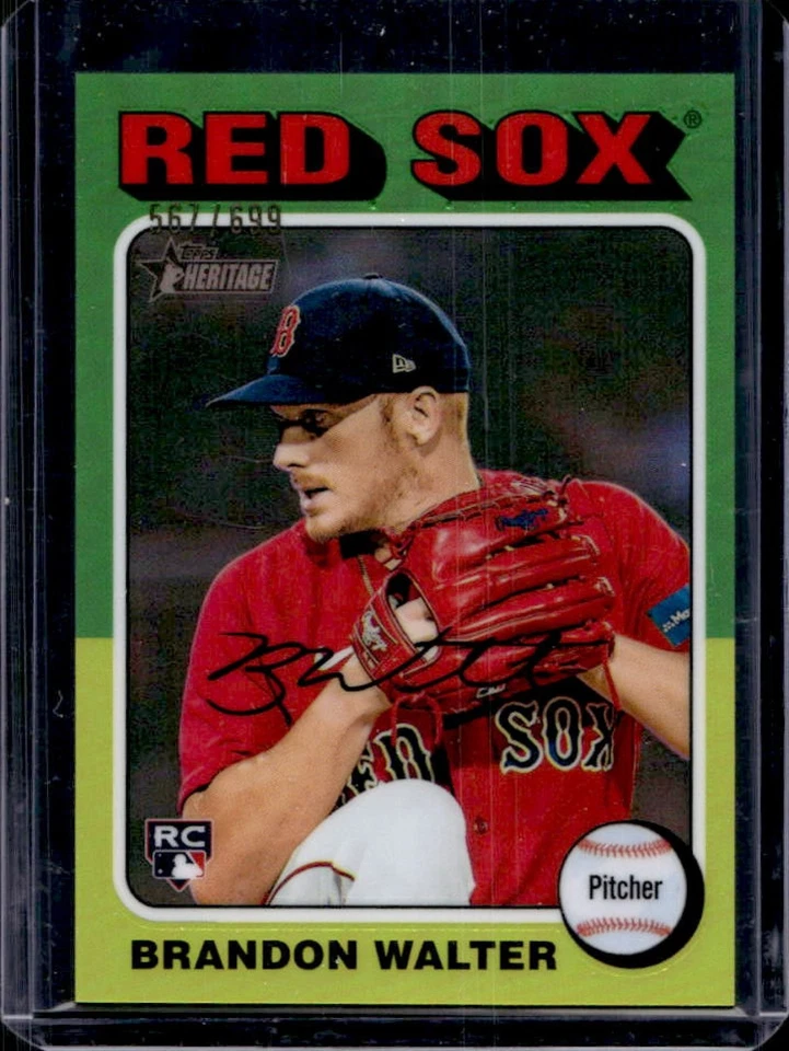 2024 Topps Heritage High Number Brandon Walter Chrome RC Rookie #567/699 Red Sox - Image 1 of 2