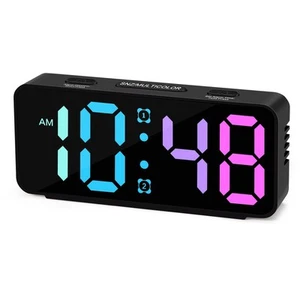 Small Loud Alarm Clock for Heavy Sleepers Adults,Digital LED Clock with RGB C... - Picture 1 of 6