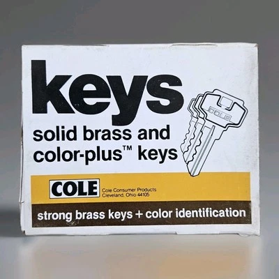Vtg Cole National USA Solid Brass Key Blanks WR2 FULL CASE OF 60 5 Dozen NEW - Image 1 of 4
