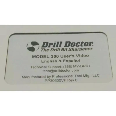 Drill Doctor Model 300 User's Video VHS Instructional Original VCR Tape - Image 1 of 2