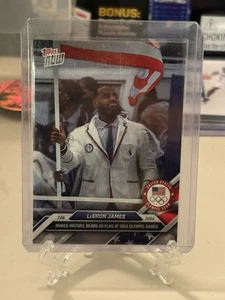 2024 Topps Now Juegos Olímpicos LeBron James Bears Bandera de Estados Unidos #4 Estados Unidos  - Imagen 1 de 2