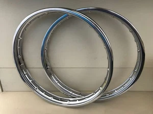 Pair Wheels Mondial 125 Special Aimon Sport 19 X 160 36 Holes - Picture 1 of 5
