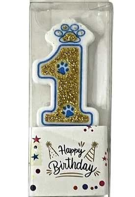 Pata Azul Número 1 Vela de Cumpleaños Decoración de Pasteles 1ª Fiesta Dibujos Animados Foto 1 de 4