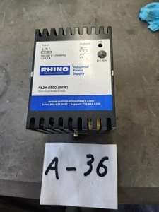 RHINO PS24-050D 50 WATT INDUSTRIAL POWER SUPPLY 100-240 VOLTS USED CAME OFF A - Picture 1 of 8