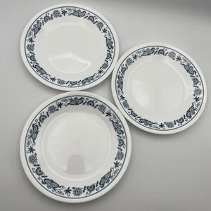 Corelle Old Town Blue Dishes 6.5” Dessert Bread Small Plates Set Of 3 READ - Picture 1 of 8