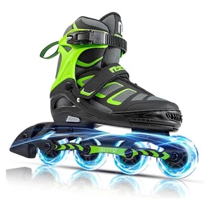Patines en línea para niños adultos patines ajustables con ruedas iluminadas grandes - Imagen 1 de 7