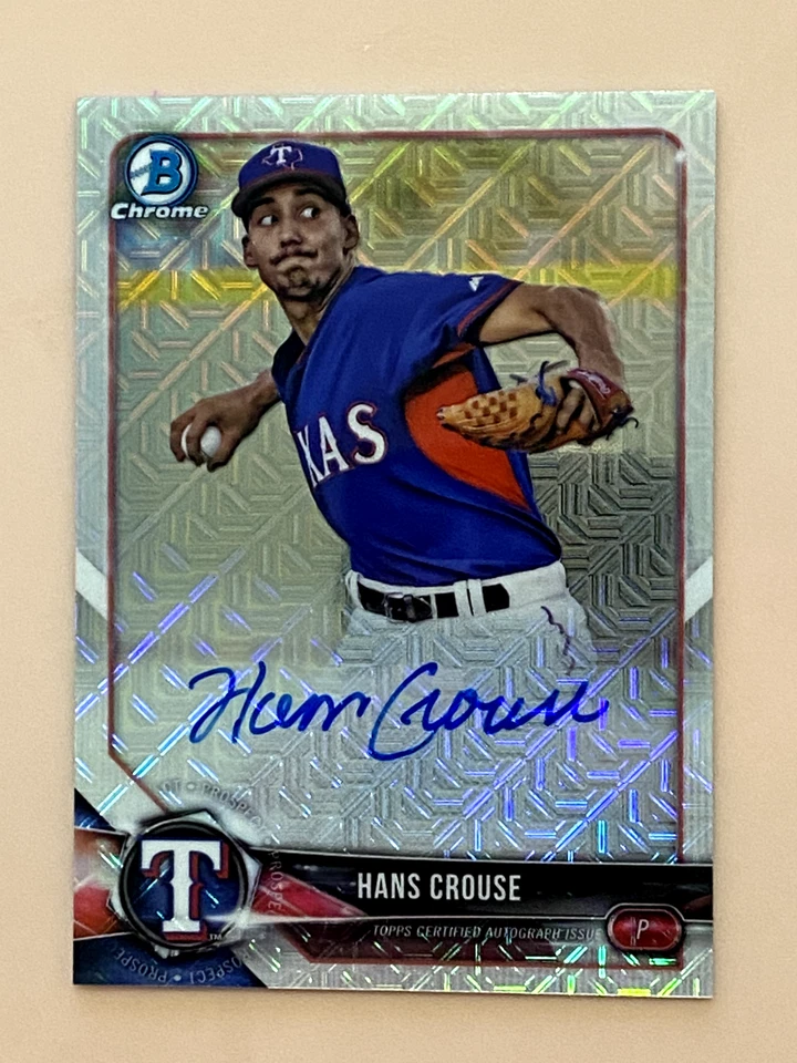 HANS CROUSE AUTOGRAPH MEGA MOJO REFRACTOR 2018 Bowman Chrome #BMA-HC combS&H BX4 - Image 1 of 1
