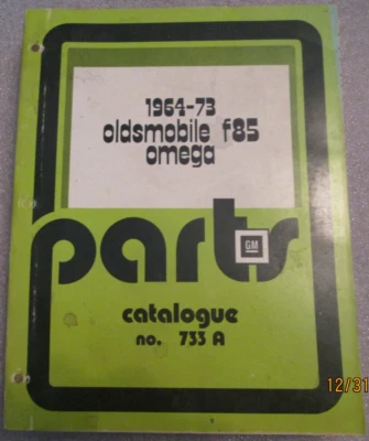 Oldsmobile F85 Cutlass 442 1964 1968 1970 1973 catálogo de piezas manual original Foto 1 de 4