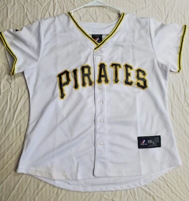 Pittsburgh Pirates - Casa para mujer blanca talla Camiseta pequeña - Grandes Ligas de béisbol  Foto 1 de 4