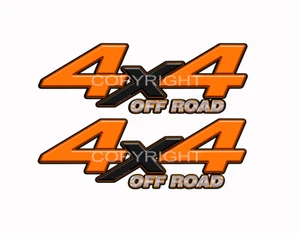 4X4 OFFROAD Orange Black Decals Truck Graphic Laminated Stickers 2pack KM097ORBX - Picture 1 of 1