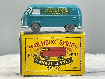 1950’sLesney Matchbox#34aVolkswagen panel van,MW. Mint, genuine,in B2 Box N.O.S. - Image 1 of 4